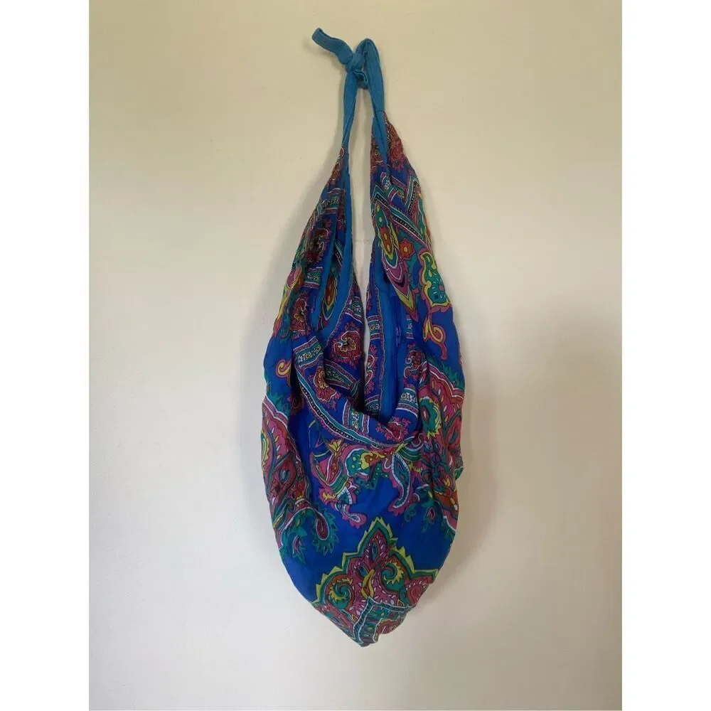 Boho hobo zip top shoulder bag